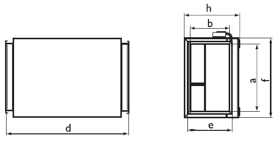 Размеры шумоизолированного вентилятора Ostberg RKBI Размеры шумоизолированного вентилятора Ostberg RKBI